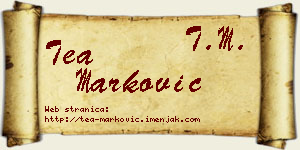 Tea Marković vizit kartica